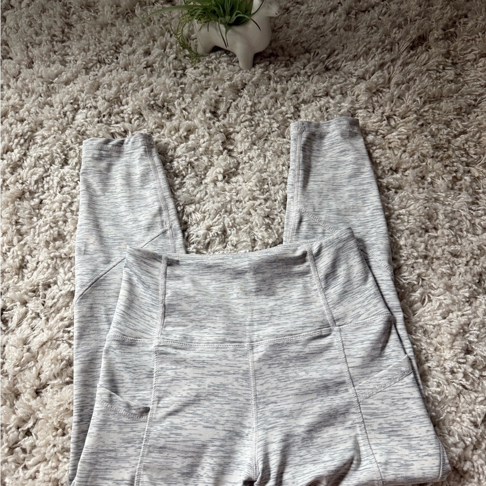 Soft Gray Patterned workout gym casual Leggings